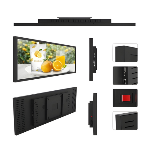 Tela LCD Stretched Bar Ultrawide para Publicidade Digital – Painel Profissional de Alto Brilho 24/7