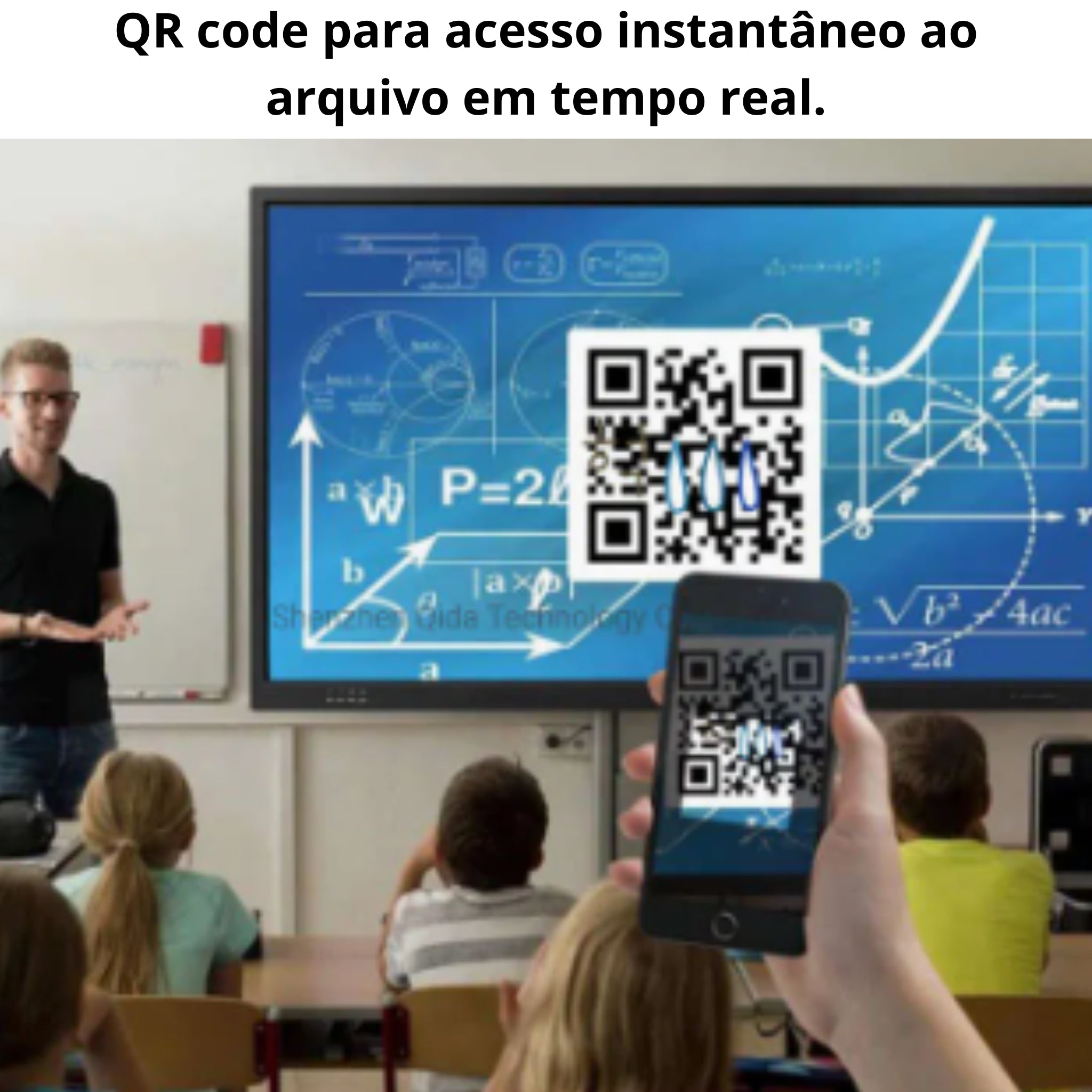 Tela Interativa Digital Android 11 de 55" WI-FI, Bluetooth, 450 NITS, Full HD, Touch até 20 Toques Simultâneos