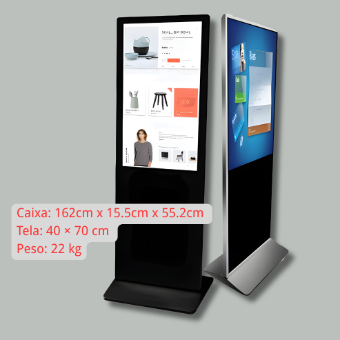 TOTEM VERTICAL 32" (Touchscreen)– Android, Touch, Wi-Fi, Bluetooth e Tela Full HD