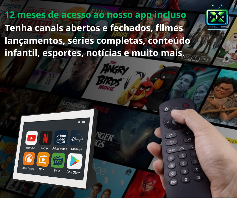 Mini Tv 10 Android 11 + 12 Meses De Acesso Ao App Exclusivo
